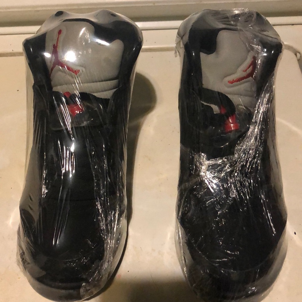 AJ 5 Black Silver Size 7